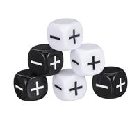 FOYTOKI 6Pièces Dés à Faces Noir et Mathématiques Éducatif pour Accessoires de Jeu de Société et Bar
