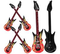 FOYTOKI 6pièces Guitare Gonflable De Instruments Amusants pour Garçon Fille Jouets Éducatifs pour Fêtes Et Piscine Décorations Colorées Et Réutilisables