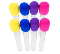 FOYTOKI 8pièces Microphone Candy Tubes Accessoires Colorés Plastique pour Fête De Musique Prop De Scène Original pour Anniversaire Et Karaoké