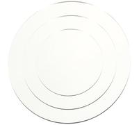 FOYTOKI Accessoire Décoratif Photographie 3pcs Panneau Miroir Acrylique Rond Argenté Image Claire et Protection Environnementale pour Photos de Produits