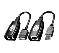 FOYTOKI Adaptateur Ethernet USB Et Rallonge De Câble pour Usage Bureau Et École, Compatible Plug and Play, Transmission Rapide, Léger Et Portable, Couleur Noire