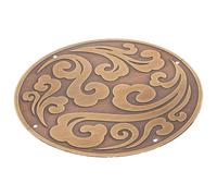 FOYTOKI Applique Sculptée en Laiton pour Armoire, Décoration Traditionnelle Chinoise, Facile à Installer, Style Classique Vintage, Ornement pour Porte de Meuble de 11cm