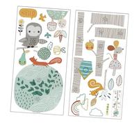 FOYTOKI Autocollant Décoration Créative Mural Toise Jungle Multicolore en Pvc et Suivi Croissance des Garçon et Filles, 1 Set Animaux pour Chambre D'garçon et Filles