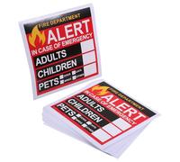 FOYTOKI Autocollants de Sécurité Pratiques pour Situations D'urgence Autocollants D'alerte Lot de 20 pour Personnes et Animaux à Domicile