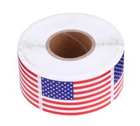 FOYTOKI Autocollants Drapeau Américain Carrés Décor Mural Vinyle Imperméable pour Voiture et Fête Nationale Stickers Patriotiques pour Adultes