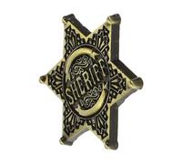 FOYTOKI Badge Policier Hexagonal Résistant en Alliage pour Accessoires Vestimentaires et Fêtes à Thème