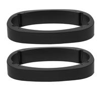FOYTOKI Bagues D’Adaptation 6x9 Pouces pour Haut-parleurs de Voiture | Plastique ABS Noir, Conception Biseautée Creuse, Lot de 2 Pièces, Supports