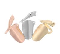 FOYTOKI Bagues pour Ongles en Métal 3pcs Design Allongeant Doigts Accessoires Nail Art pour Manucure et Costumes D'halloween et Élégantes