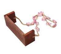 FOYTOKI Balançoire en Bois pour Bébé -né avec Corde de Fleur Tressée, Support Ferme pour -né, Finition Lisse sans Échardes, pour Photographie en Studio à Domicile