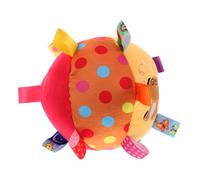 FOYTOKI Balle Sensorielle Peluche Douce pour Garçon Fille avec Apaisante Déveil Coloré pour Développement Tactile des Nourrissons Petite Balle pour Poussette et Apprentissage