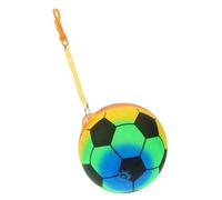 FOYTOKI Ballon de Football Gonflable pour Garçon Fille et Corde à Ressort et Coloré pour Jeux Plein Air Activités de Sûr et