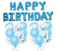 FOYTOKI Ballons pour Anniversaire Kit de Décoration Festive Bleu Accessoires de Fête pour Femme Ballons Décoratifs et Colorés pour Créer une Ambiance Joyeuse