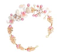 FOYTOKI Bandeau pour Cheveux de Demoiselle D'honneur en Alliage Perles et Fleurs, Accessoire Élégant pour Petite Fille, pour Fêtes et Performances Scéniques
