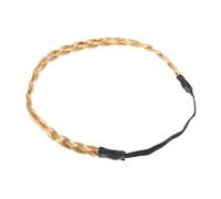 FOYTOKI Bandeau Tressé Élastique Large Postiche Synthétique Ajustable Accessoire Coiffure Naturel Couleur Or Bandeau Cheveux Tresse Mode