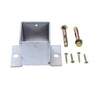 FOYTOKI Base de Poteau Carré Acier Galvanisé 60X60X80 MM Vis Kit Complet, Support D’Ancrage Anticorrosion pour Terrasse en Bois ou Béton