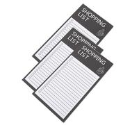 FOYTOKI Bloc Note Magnétique pour Réfrigérateur en Papier Noir, Carnet de Listes de Choses Écriture Lisse et Résistant, Pack de 3 Livres Maison