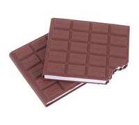 FOYTOKI Bloc-notes en forme de chocolat 2pcs papier marron adhésif fort parfumé pour école et maison 10.50 x 9.00 x 1.60 cm