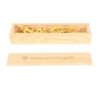 FOYTOKI Boîte à Souvenirs avec Couvercle en Bois Beige pour Test de Grossesse Conservation des Premiers Cheveux et Dents de Bébé, Chambre de Bébé