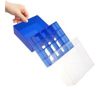 FOYTOKI Boîte de Congélation Support de Tubes Bleu en Plastique pour Tubes à Centrifuger 16x50ml Rangement Pratique et Solide pour Laboratoire pour Congélateur