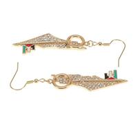 FOYTOKI Boucles Oreilles Femme Inoxydable Style Occidental Pendentifs Carte Israël Palestine Acier Inox Légères et Durables Accessoires Mode Polyvalents