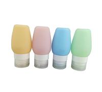 FOYTOKI Bouteilles de Voyage Silicone pour Cosmétiques Rose Abricot Orange Parfait pour Shampooing