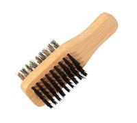FOYTOKI Brosse à Barbe Pour Hommes Poils De Sanglier Manche Bois Double Face Et Confortable Pour Coiffage Et Entretien Barbe