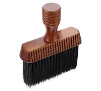 FOYTOKI Brosse de Nettoyage des Cheveux pour Barbier Manche en Bois, Fibres Pp, Enlève Rapidement les Poils, pour Salon de Coiffure et Coupe de Cheveux