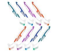 FOYTOKI Brosse de Nettoyage pour Prothèses Dentaires Double Face 8pcs Légère et Facile à Transporter en Pp et Nylon pour Hygiène Bucco-dentaire