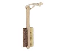 FOYTOKI Brosse Double Face en Pierre Beige Poils de Sanglier pour Callosités des Pieds Lime à Pieds Exfoliante et Soin des Peaux Mortes pour Pédicure
