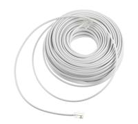 FOYTOKI Câble Téléphonique 20m Rj11 6p4c Rallonge à 4 Conducteurs pour Téléphone Fixe, Compatible Bureau, Transmission Claire