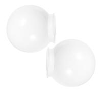 FOYTOKI Cache-ampoule en Acrylique Blanc pour Éclairage Extérieur Jardin, Abat-jour Globe Léger et Résistant, Lot de 2 Pièces pour Lampe de Jardin