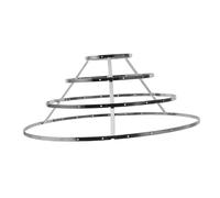 FOYTOKI Cadre Abat-jour en Fer avec 4 Cerceaux de Taille Différente 29,5 cm, Structure Métallique Argentée pour DIY Luminaire Suspendu à la Maison ou Atelier Créatif