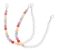 FOYTOKI Chaîne de Chaussure Bohème DIY 1 Paire, Breloques Colorées pour Baskets, Accessoires Décoratifs Ajustables, Perles Imitation, Décoration Mode pour Fêtes et Voyages