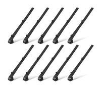 FOYTOKI Clips de Fixation pour Installation Discrète Noir Crochets Droits en ABS Lot de 20 et des Gouttières Grille Gouttière