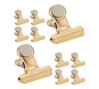 FOYTOKI Clips Magnétiques Résistance à L'usage Répété Lot de 12 en Acier Inoxydable Doré Design Élégant pour Affichage Photo et Œuvres d'art pour Décor Mural et Bureau