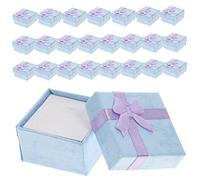 FOYTOKI Coffrets à Bijoux Violet 24 Pièces Coffret De Rangement Pour Bagues Et Bracelets Compact Et Solide Usage Présent Et Organisation Pour Femmes