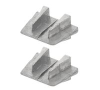 FOYTOKI Coin de Hache en Aluminium Argenté 2pcs pour Fixation de Tenon de Meuble et Outils en Bois, Facile à Utiliser, Résistant la Déformation, pour Chantiers et Maisons