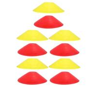 FOYTOKI Cônes de Football Accessoires Indispensables en PE Légers Lot de 10 pour Exercices de Préparation Physique pour Entraînement D'agilité en Extérieur