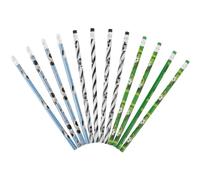 FOYTOKI Crayons à Écrire en Bois Écriture Fluide et Longue Durée Thème Football Lot de 12 Couleurs Variées pour Usage à Domicile L'église