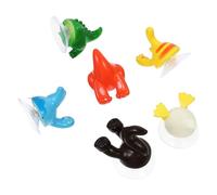 FOYTOKI Crochets Muraux Maison en Plastique, 6 Pièces, Crochets à Ventouse Puissants sans Trace, Adaptés pour Surfaces Lisses comme Carrelage et Verre Plusieurs styles