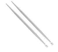 FOYTOKI Détecteur de Points D'acupuncture Auriculaire Étanche Tête en Cuillère 2pcs en Acier Inoxydable Argenté Outil Précis pour Auriculothérapie et Massage Oreille