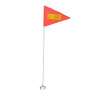 FOYTOKI Drapeau de Sécurité Réfléchissant Orange avec Mât en Métal Réglable pour Scooter et Poussette, Tissu Solide, pour Traversées Fréquentées en Extérieur