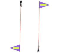 FOYTOKI Drapeau de Sécurité Triangle pour Vélo Garçon et Filles 2 Pièces | Bande Réfléchissante, Plastique Pvc Fibre de Verre, Installation Facile, Compatibilité