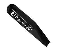 FOYTOKI Écharpe Anniversaire Noire Rip To Confortable Décoration Humoristique pour Fête et Cadeau pour Célébrations et Adultes