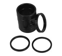 FOYTOKI Ensemble de 7 Entretoises de Potence de Guidon en Alliage D'aluminium Noir 28,6 Mm pour Vélo de Montagne, Réglage Hauteur Vibrations, Usage Cyclisme Urbain