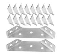 FOYTOKI Équerres d'angle en Acier Inoxydable Argenté Résistant la Corrosion Support Triangulaire Multifonction 20 Pièces pour Meubles pour Étagères et Armoires