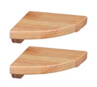 FOYTOKI Étagère Murale d'angle Style Moderne et Simple en Bois 2pcs Forme Éventail Installation Facile et Optimisation de l'espace pour Salle de Bain et Salon