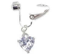 FOYTOKI Faux Anneau de Nombril Clip Femme Bijou de Ventre Non Percé Alliage avec Zircon Brillant Conception Délicate et Anneau Écusson Nombril Élégant