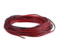 FOYTOKI Fil Haut-parleur 22 Awg Cuivre Rouge Noir, Double Conducteur | Structure Parallèle Torsadée, Isolation Épaisse, Repérage de Polarité, pour Enceintes et Installations Audio