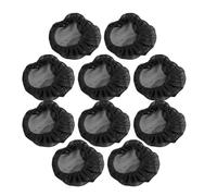 FOYTOKI Filets à Cheveux pour Chignon de Danse Classique, 10 Pièces en Tissu Respirant Noir, Accessoires pour Ballerines et Groupes de Danse